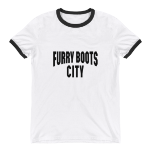 t-shirt furry boots mockup