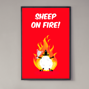 sheep on fire poster